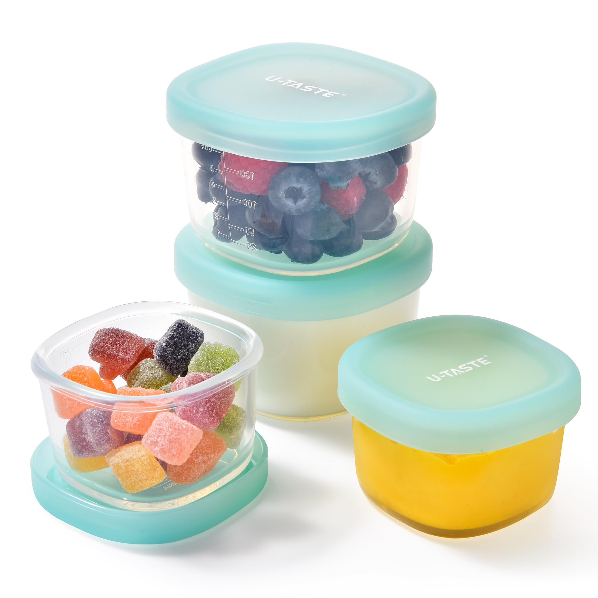 Conjunto U-Taste de contenedores pequeños 3oz-6oz para porciones fáciles