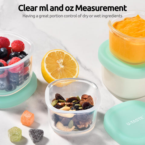 Tamaños compactos de U-Taste ideales para snacks y almuerzos
