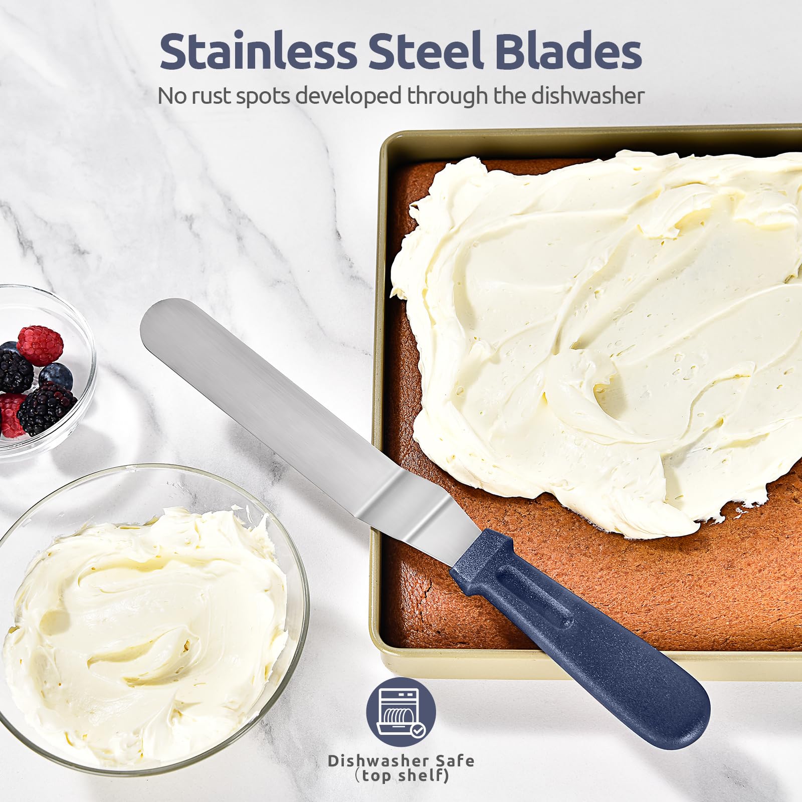 U-Taste espátula offset de 10 pulgadas para detalles y bordes limpios.