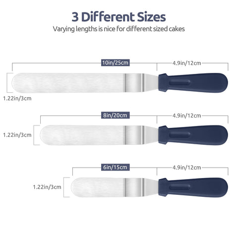 U-Taste espátula offset de 8 pulgadas para cobertura uniforme de glaseado.