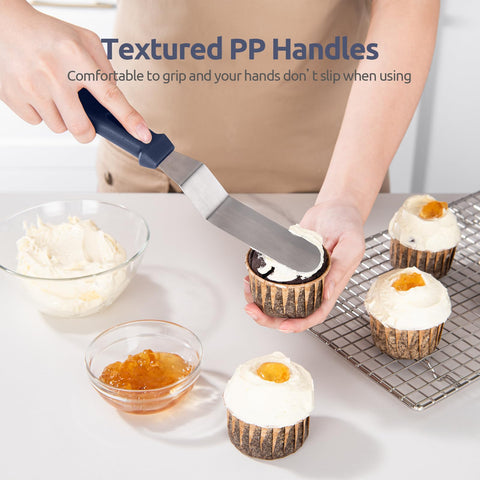 U-Taste espátula offset ideal para cupcakes y decoración precisa.