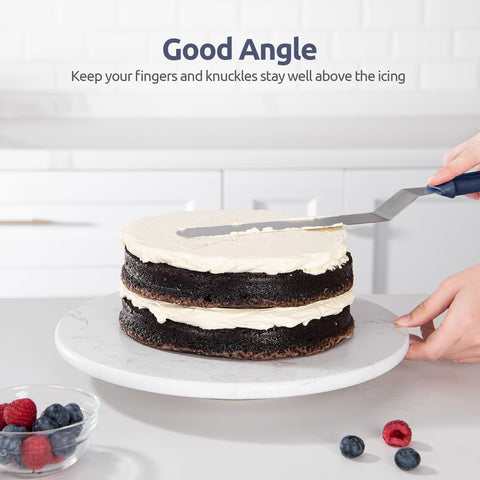 U-Taste espátula offset con mango ergonómico para manejo cómodo.
