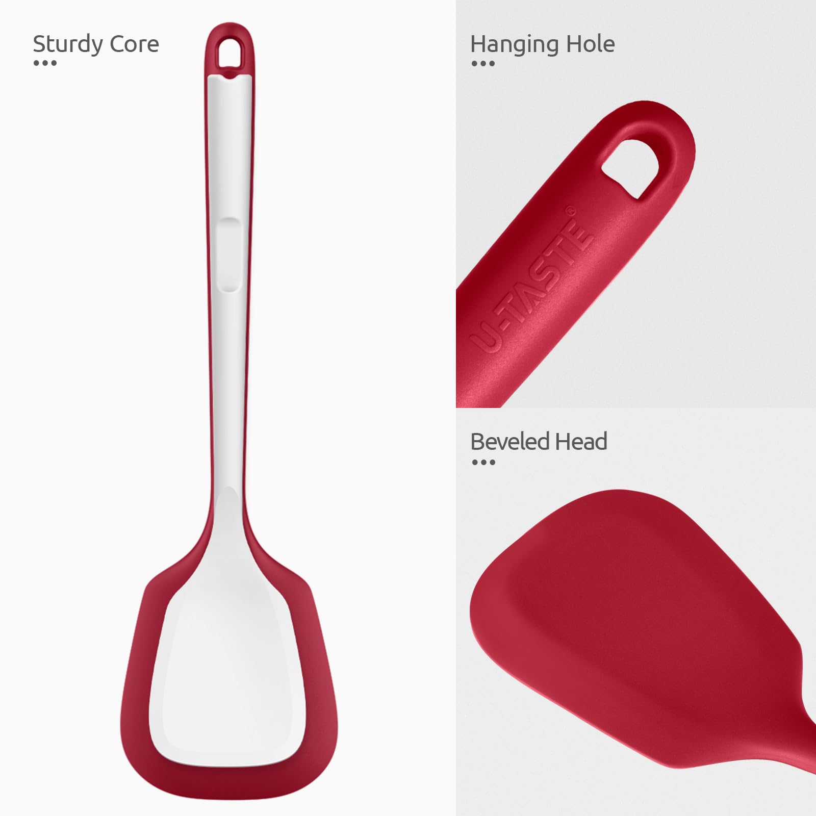 Espátula U-Taste con punta ancha de 3,85 pulgadas para levantar y servir