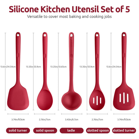 Espátula de silicona U-Taste con mango largo para alcance seguro
