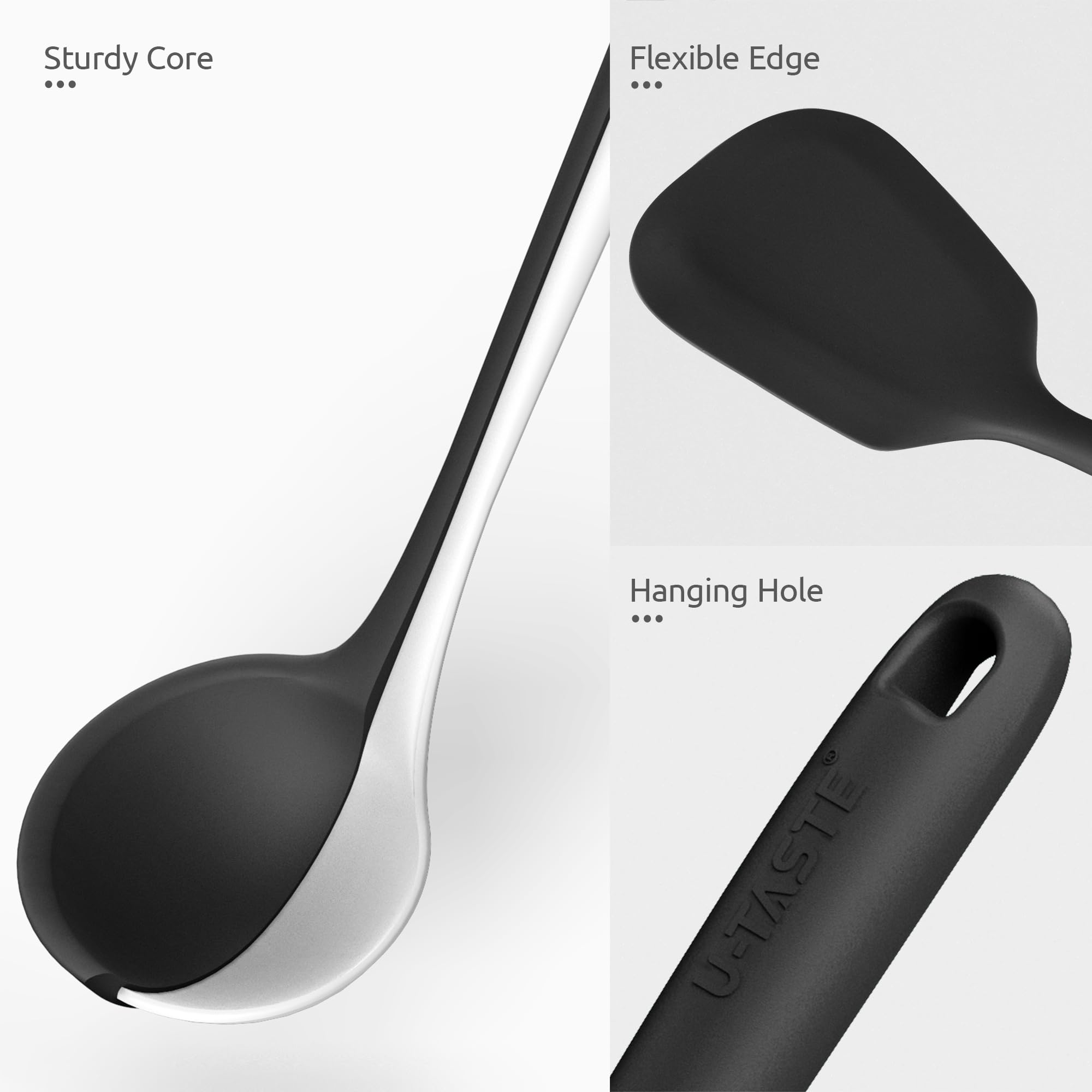 U-Taste espatula silicona para mezclar sin rayar sartenes antiadherentes