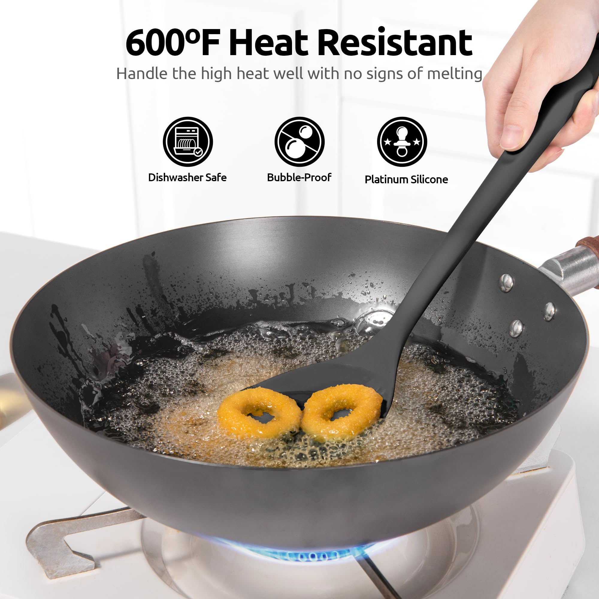 Espátula U-Taste cabeza ancha y ancho de 9,22 cm para levantar alimentos
