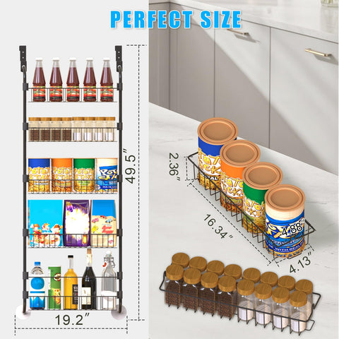 Cestas ajustables de Uardfti para puerta, ideales para especias y snacks