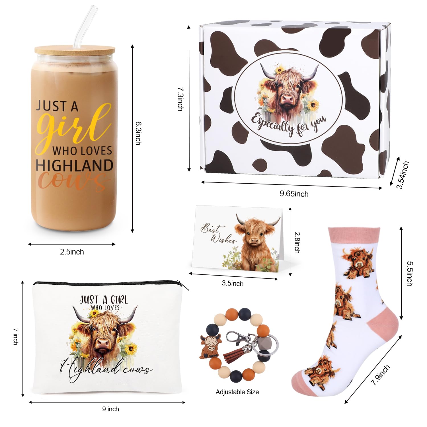 Caja regalo de la vaca de las Tierras Altas de UAREHIBY, presentación lista para regalar.