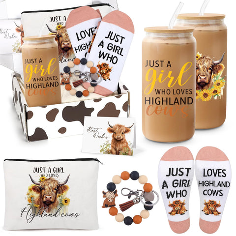 Vaso de la vaca de las Tierras Altas de UAREHIBY, 18 oz, apto para bebidas frías o calientes.