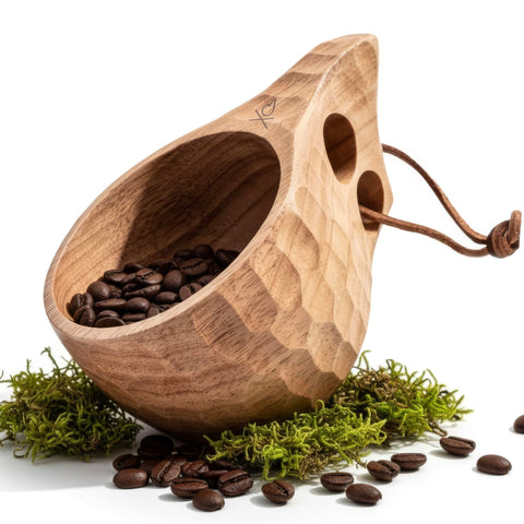 Überleben Kuksa copa de madera de 225 ml, ideal para café al aire libre.