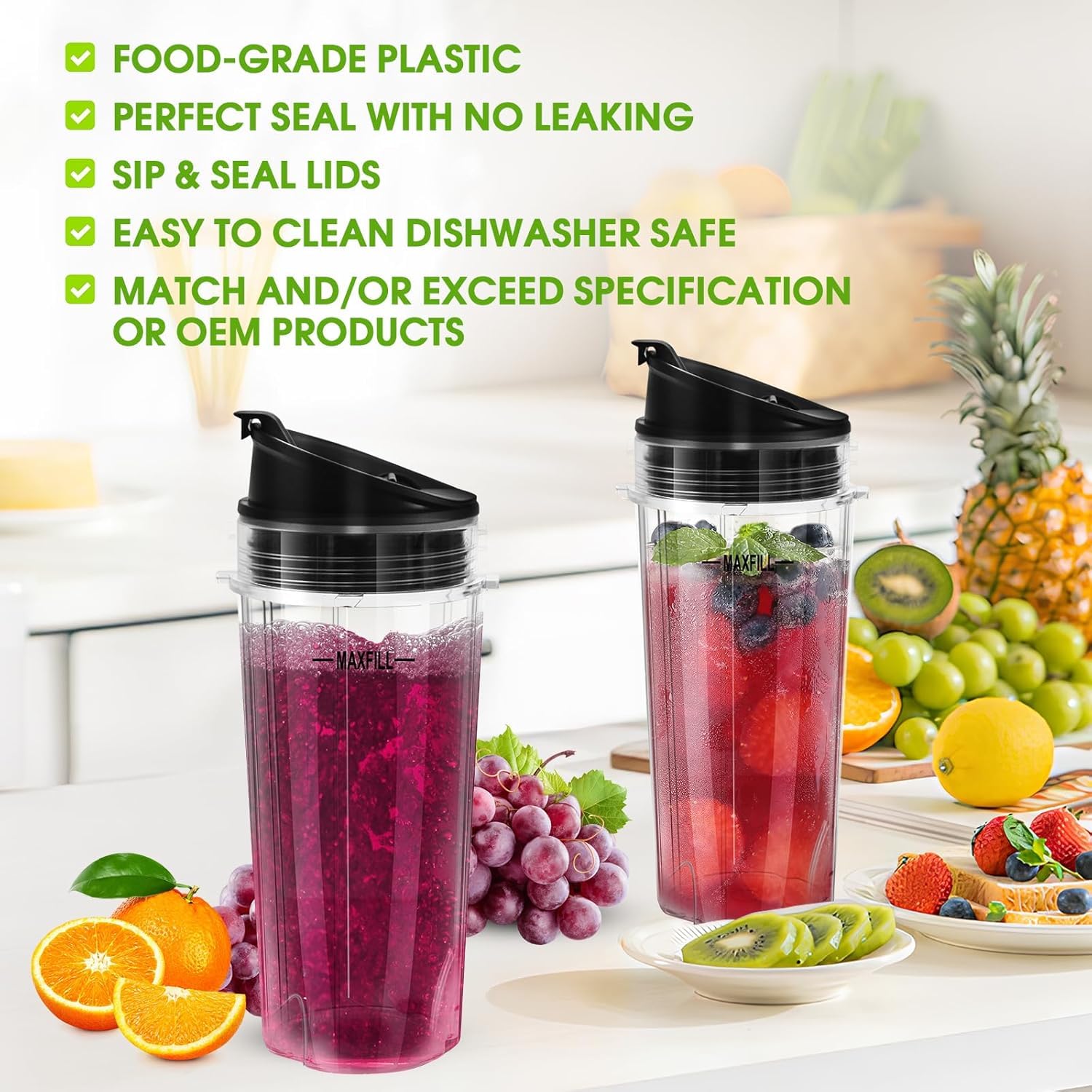 UBYNID pack 3 vasos con tapas, ahorro y conveniencia para la familia