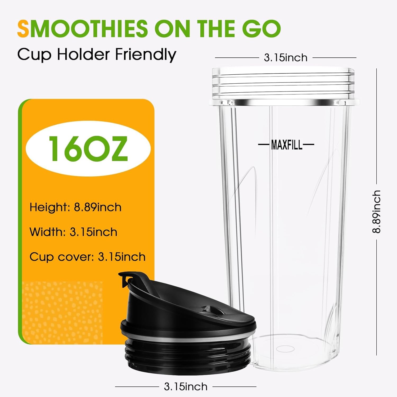 UBYNID vaso 16oz compatible con BL660, preparación rápida en casa