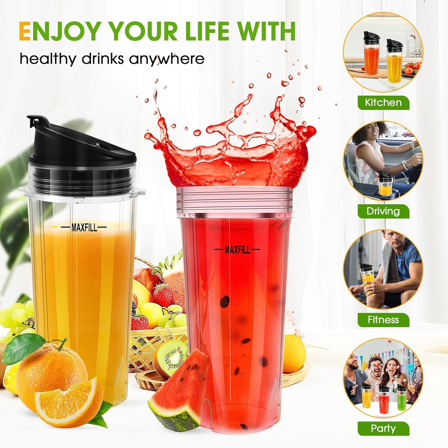 UBYNID vaso 16oz compatible con BL780, duradero y ligero
