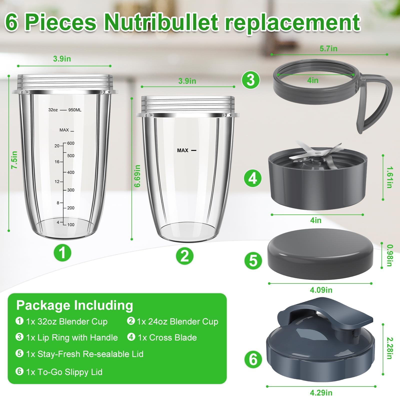 UBYNID Nutribullet copa 24oz ideal para smoothies rápidos.