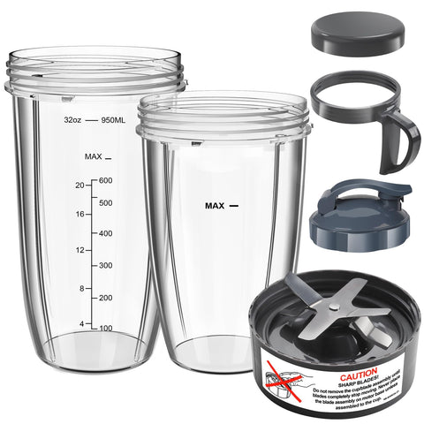 UBYNID Nutribullet copas 32oz para batidos caseros sin derrames.