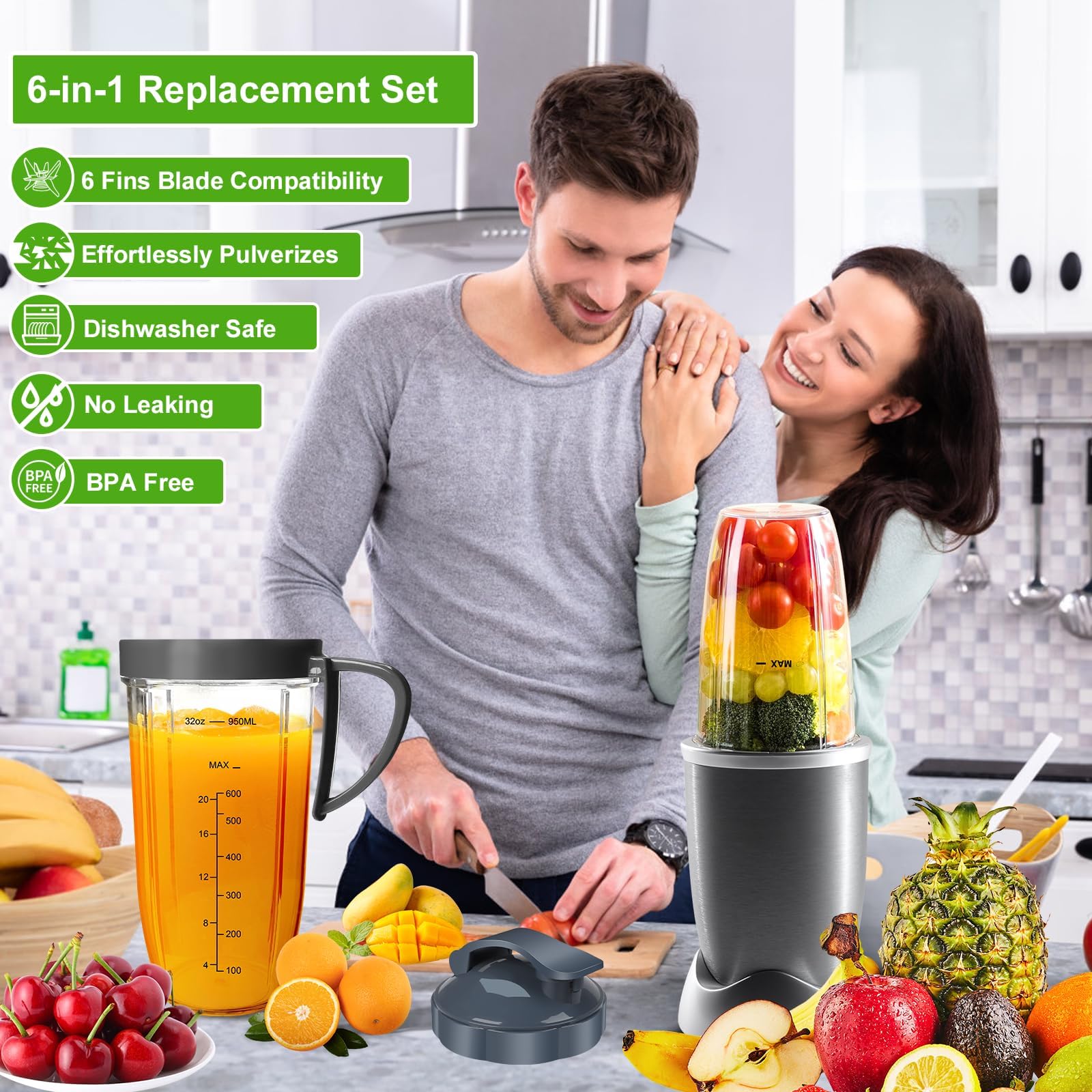UBYNID Nutribullet tapa de cierre reutilizable para conservar frescura.