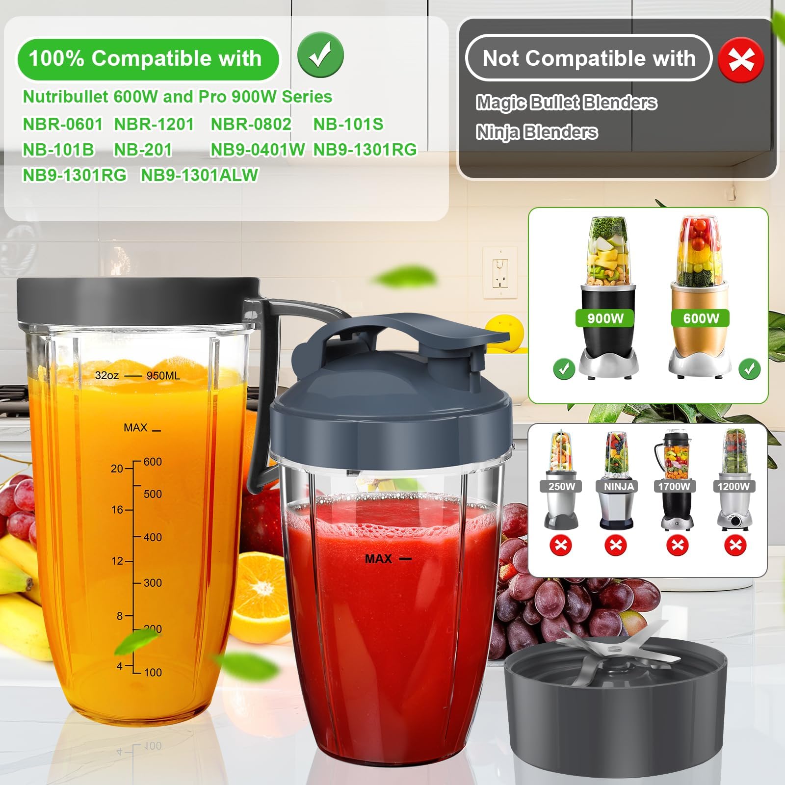 UBYNID Nutribullet tapa para llevar, perfecta para bebidas sobre la marcha.