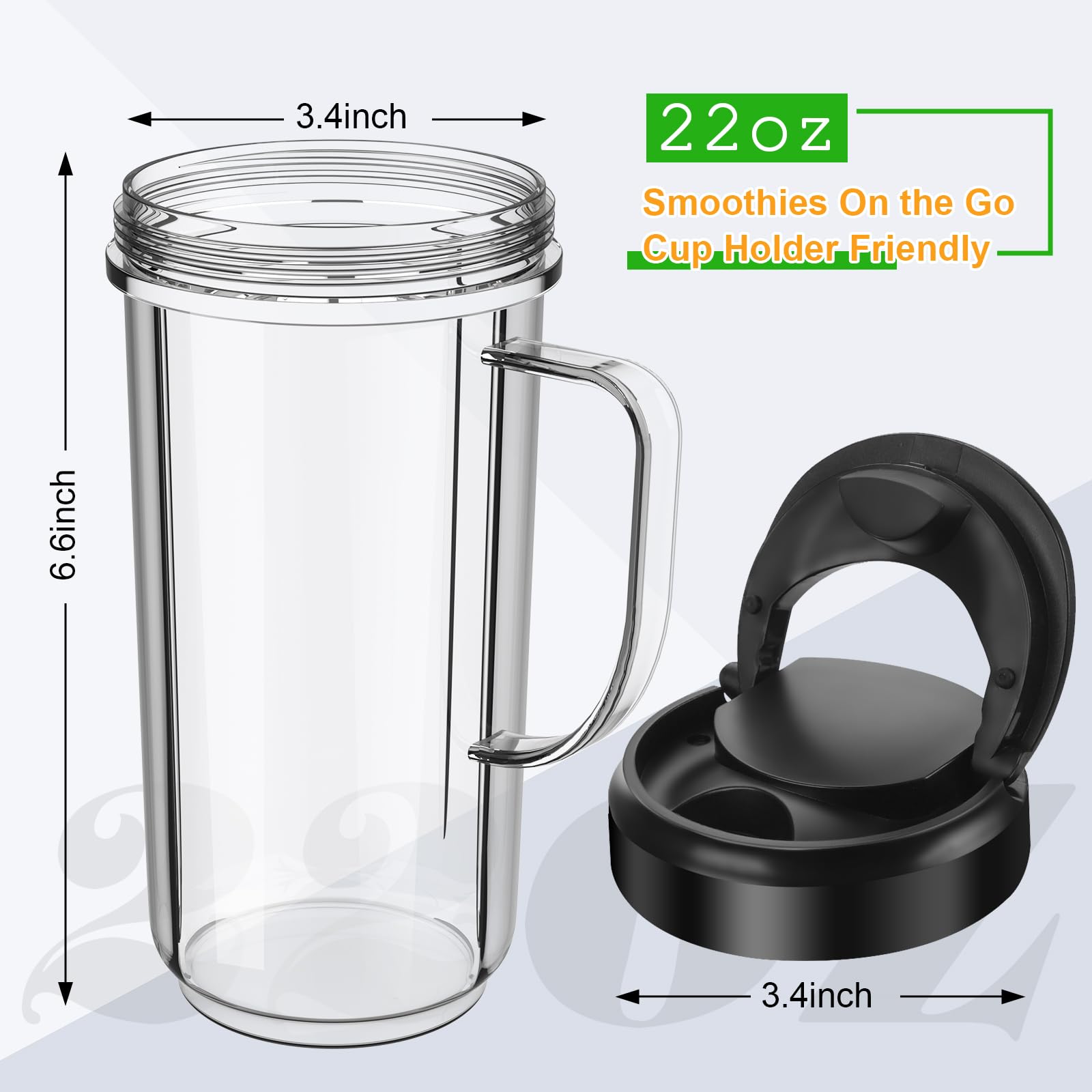 UBYNID 22oz taza alta para batidos en casa o la oficina.