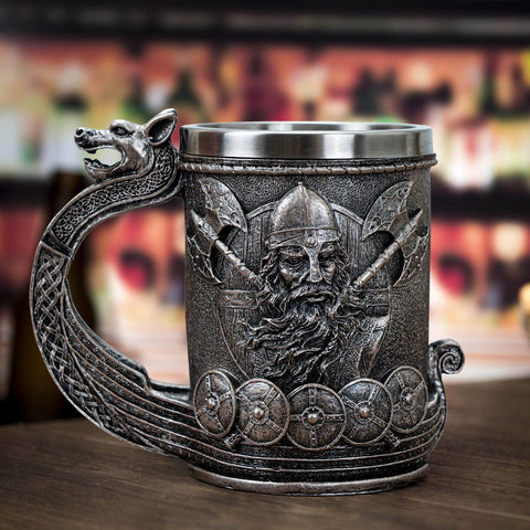 UCOMINS jarra vikingo con diseño Drakkar, ideal para decorar y servir