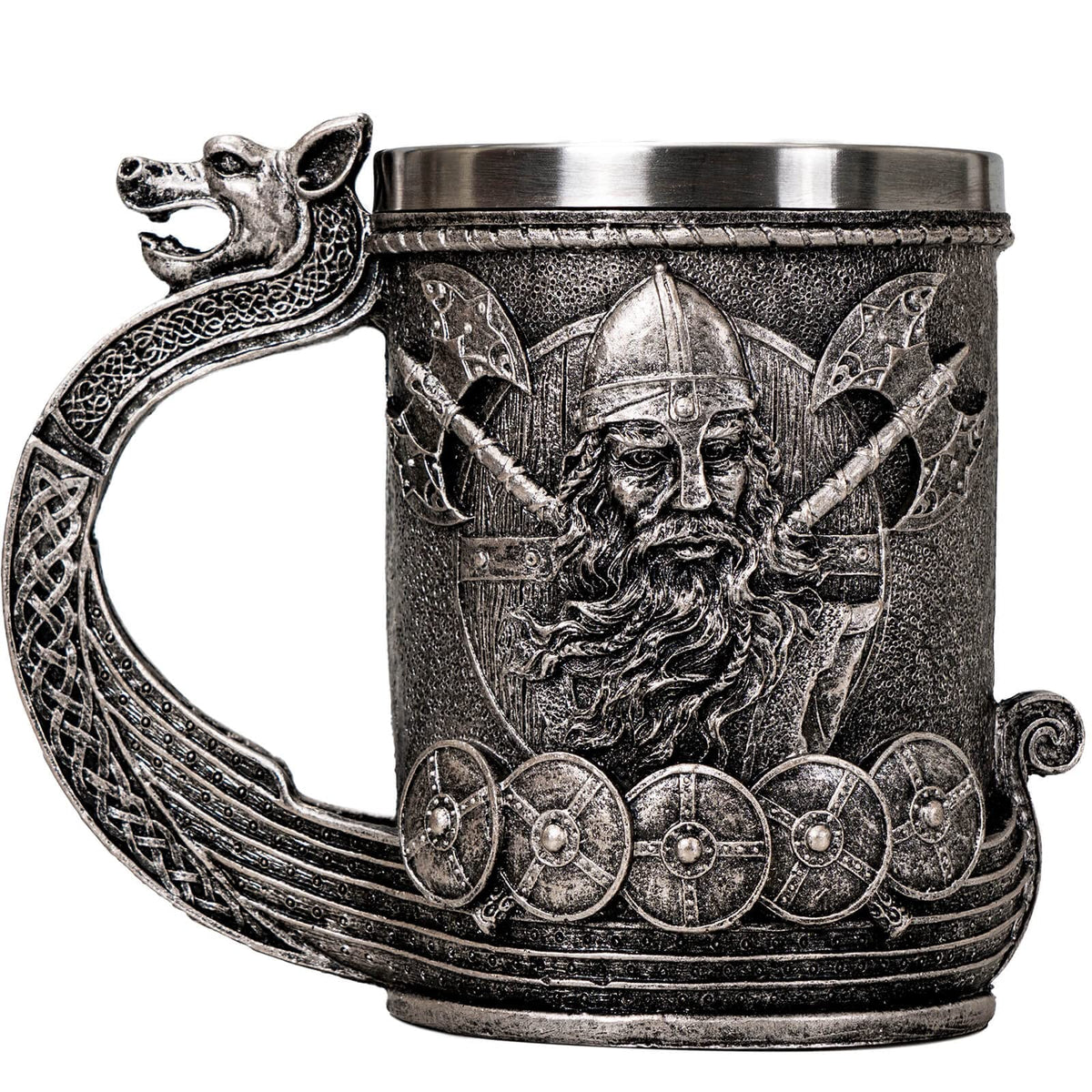 UCOMINS jarra vikingo Drakkar en acero inoxidable para beber con estilo