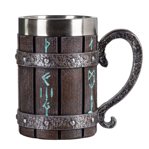 Taza UCOMINS con runa nórdica, ideal para bebidas calientes o frías