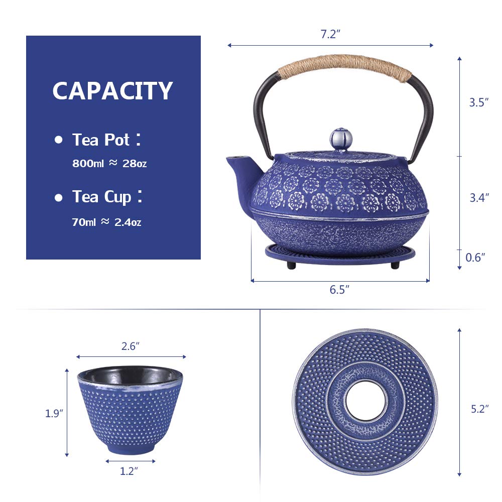 Diseño azul elegante con flores decorativas para embellecer la cocina.