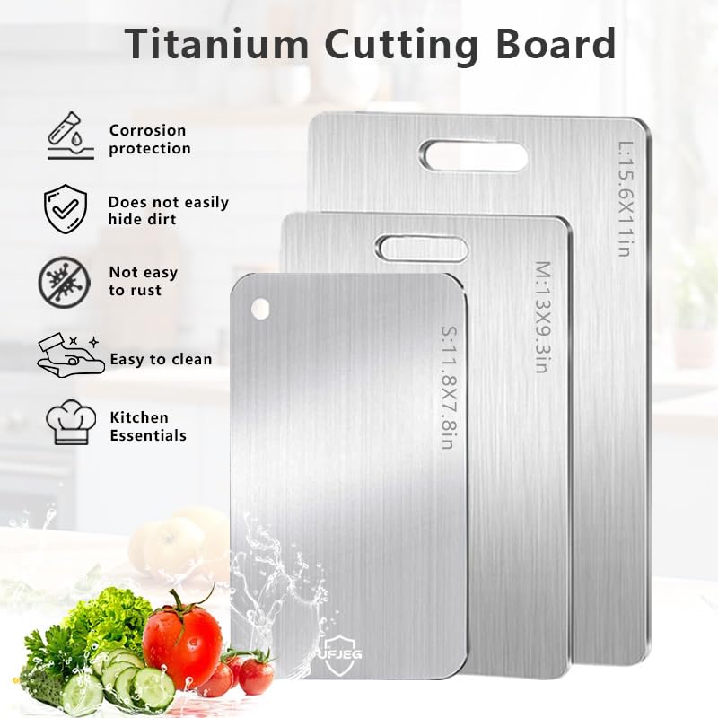 UFJEG tabla titanio exterior, perfecta para campamento y aventuras culinarias