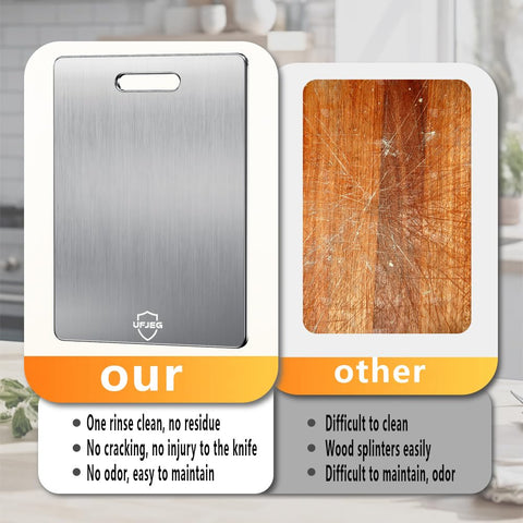 UFJEG tabla de titanio para verduras, cortes limpios y seguros.