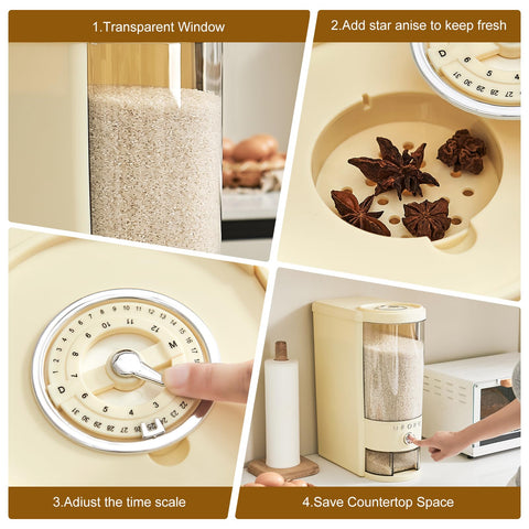 Dispensador de arroz de un toque UFORU para porciones rápidas