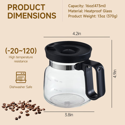 UFORU: vidrio borosilicato claro para ver el color de la bebida.