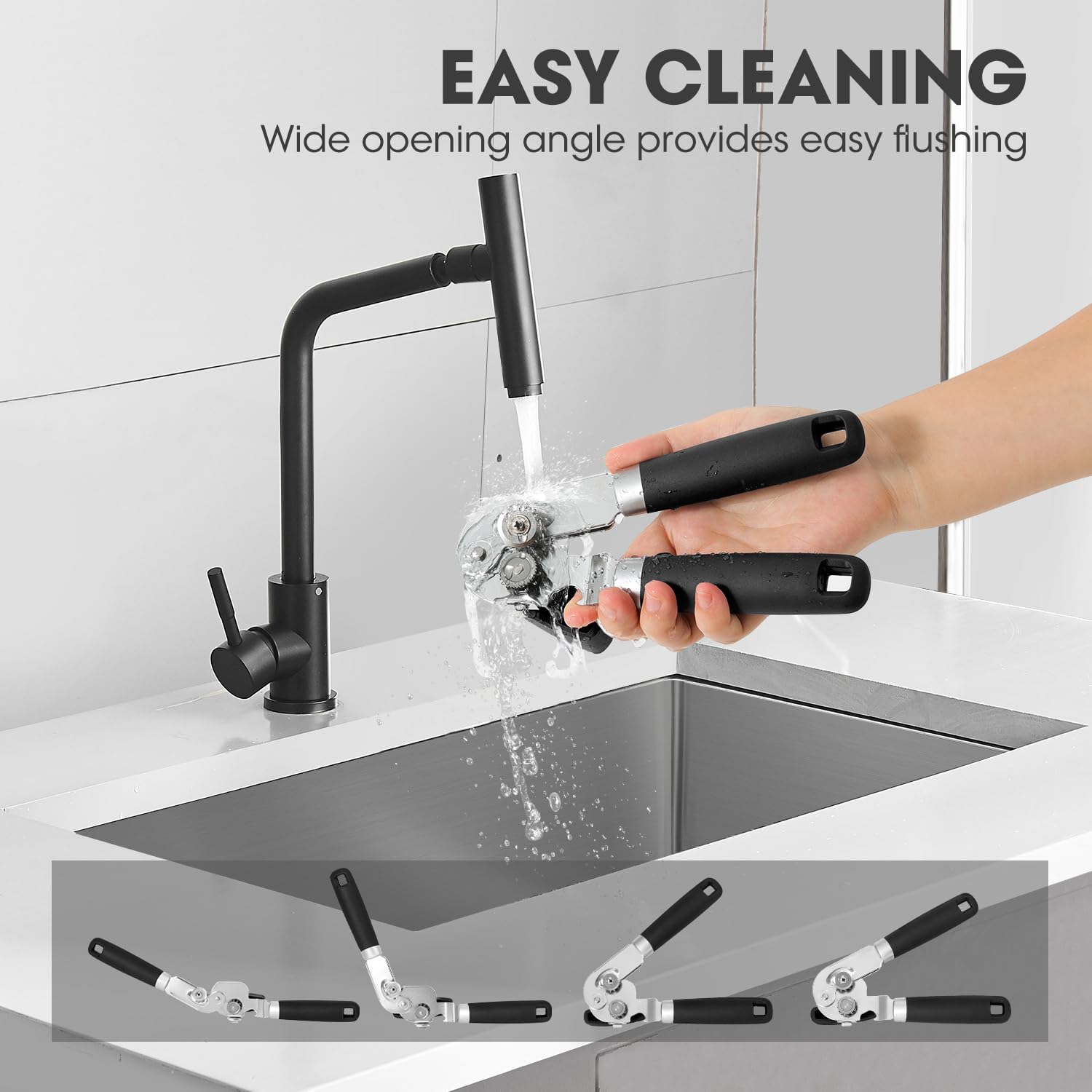 UHIYEE abrelatas manual: diseño ergonómico para uso cotidiano.