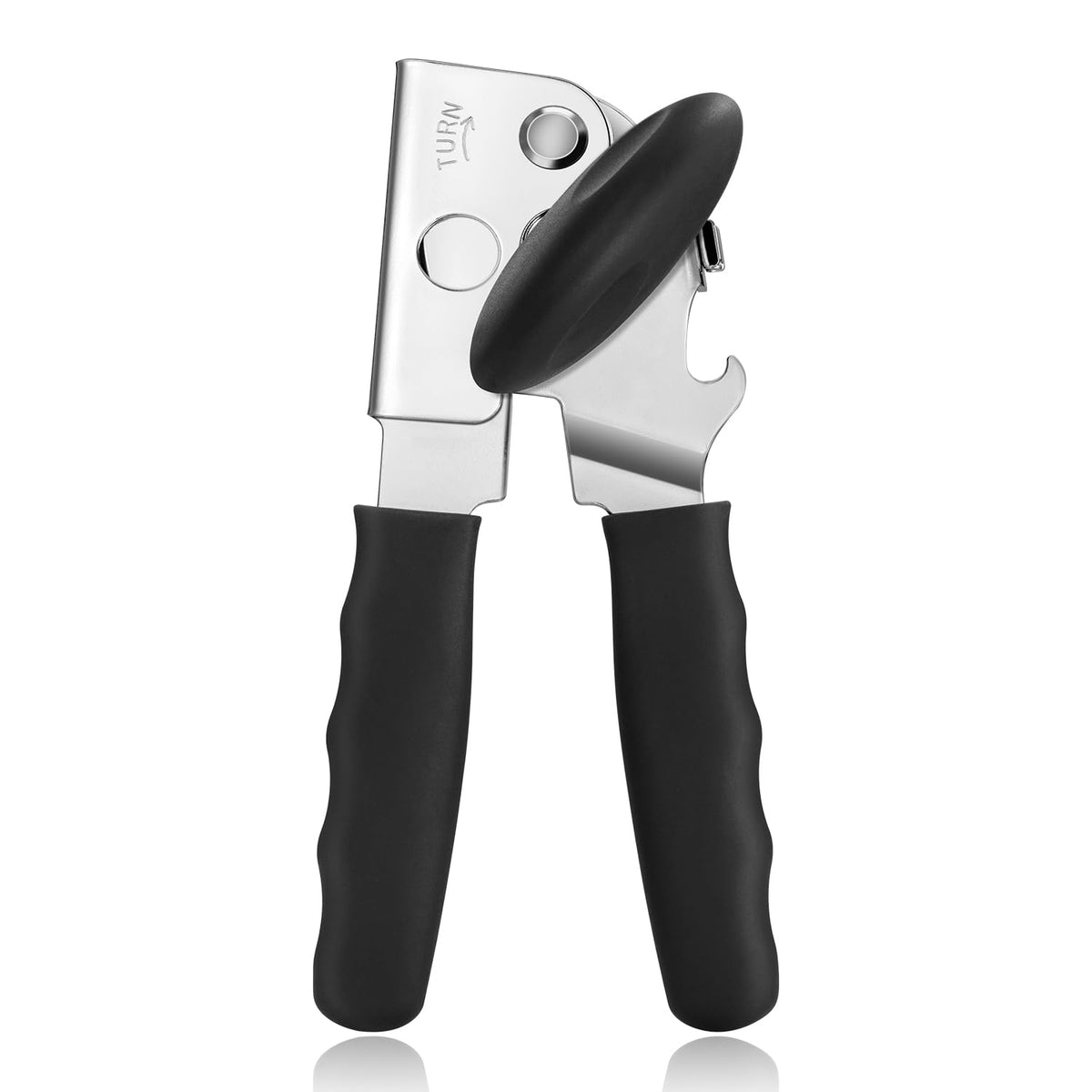 UHIYEE Abrelatas manual duradero en acero para uso diario en cocina.