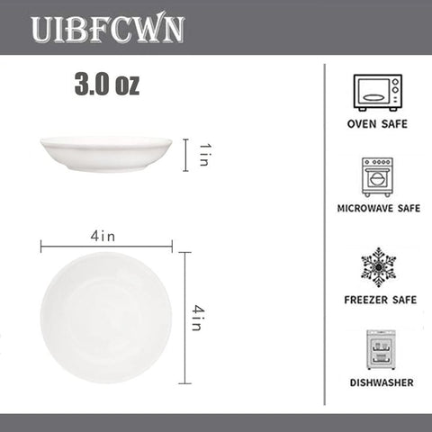 UIBFCWN cuencos dip cerámicos, 4oz, perfectos para salsa de soja y condimentos.
