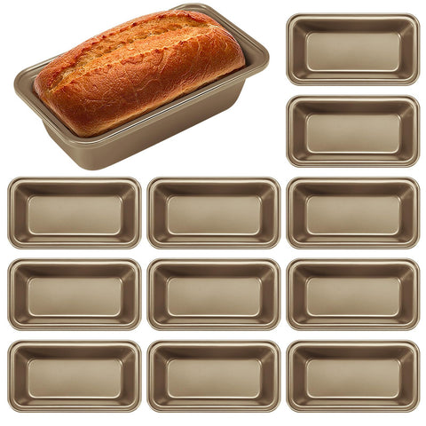 Uiifan juego de 12 moldes mini para pan, ideal para hornear en casa.