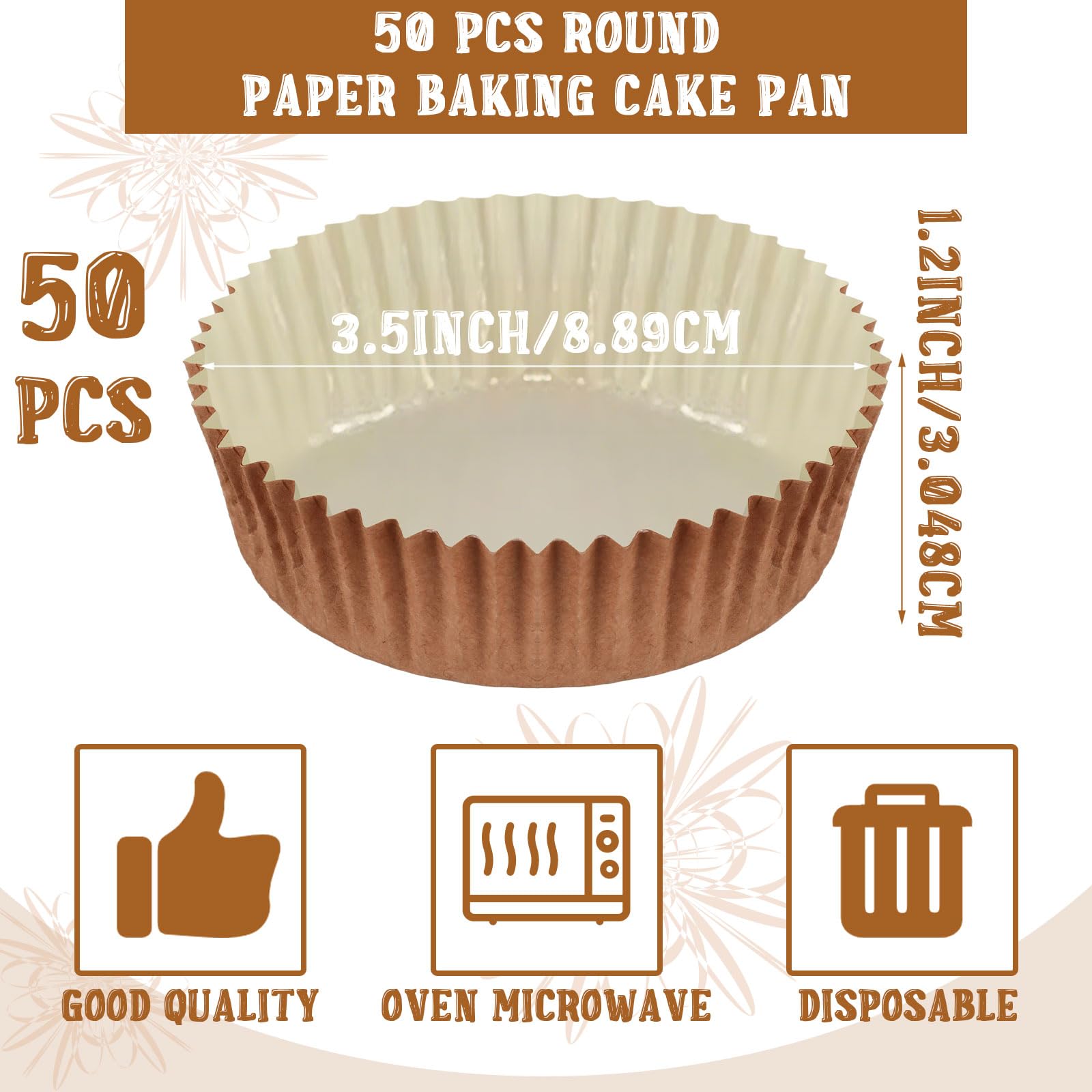Uiifan moldes de cupcake de papel, aptos para microondas, fáciles de usar.