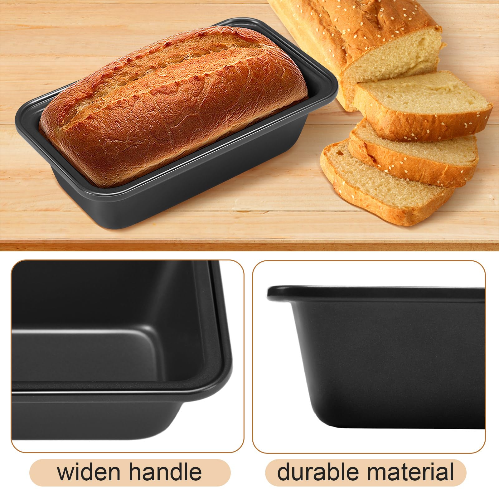 Uiifan molde mini para pan de banana y calabacín, perfecto para meriendas rápidas.
