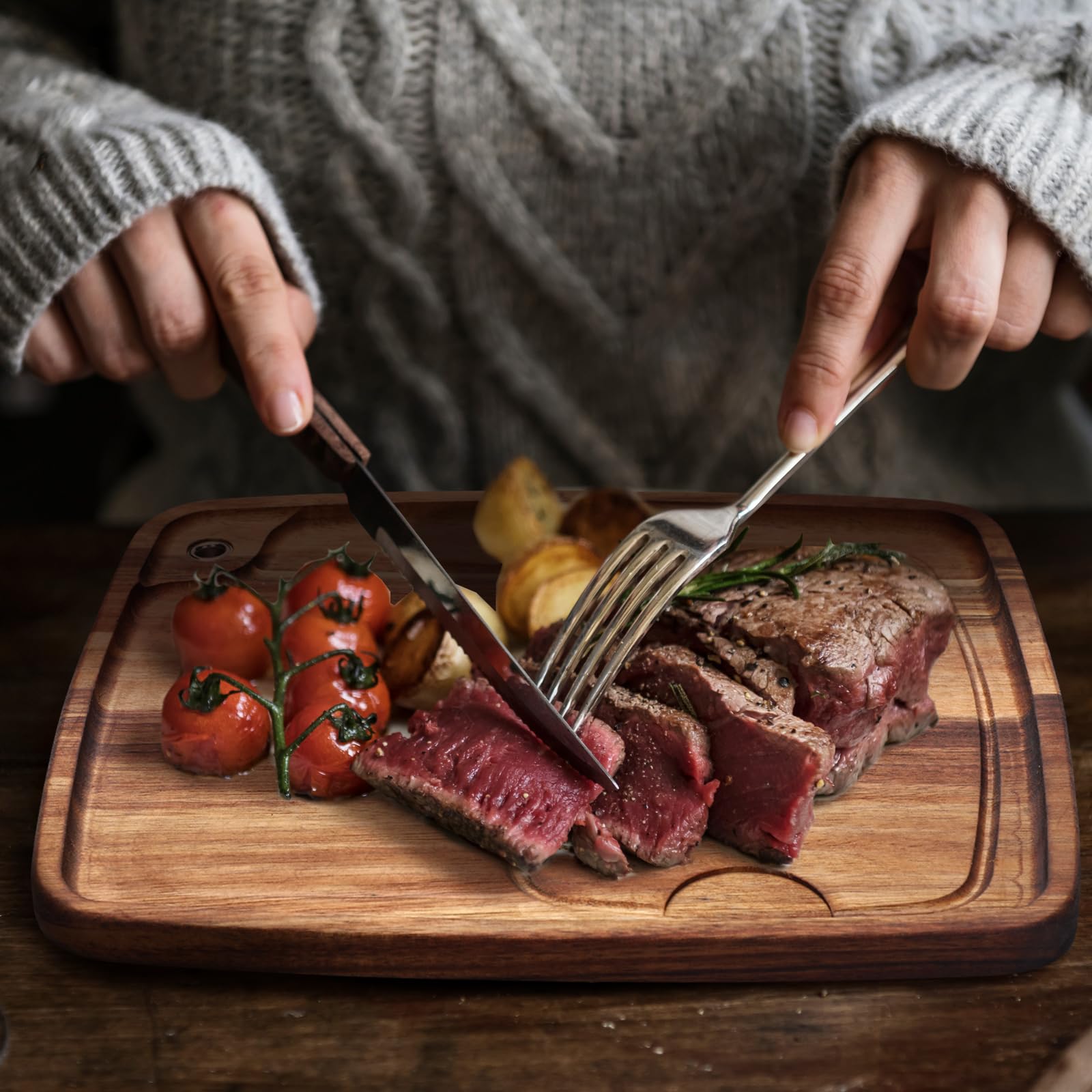Uiifan plato para filete con bordes lisos y diseño elegante.