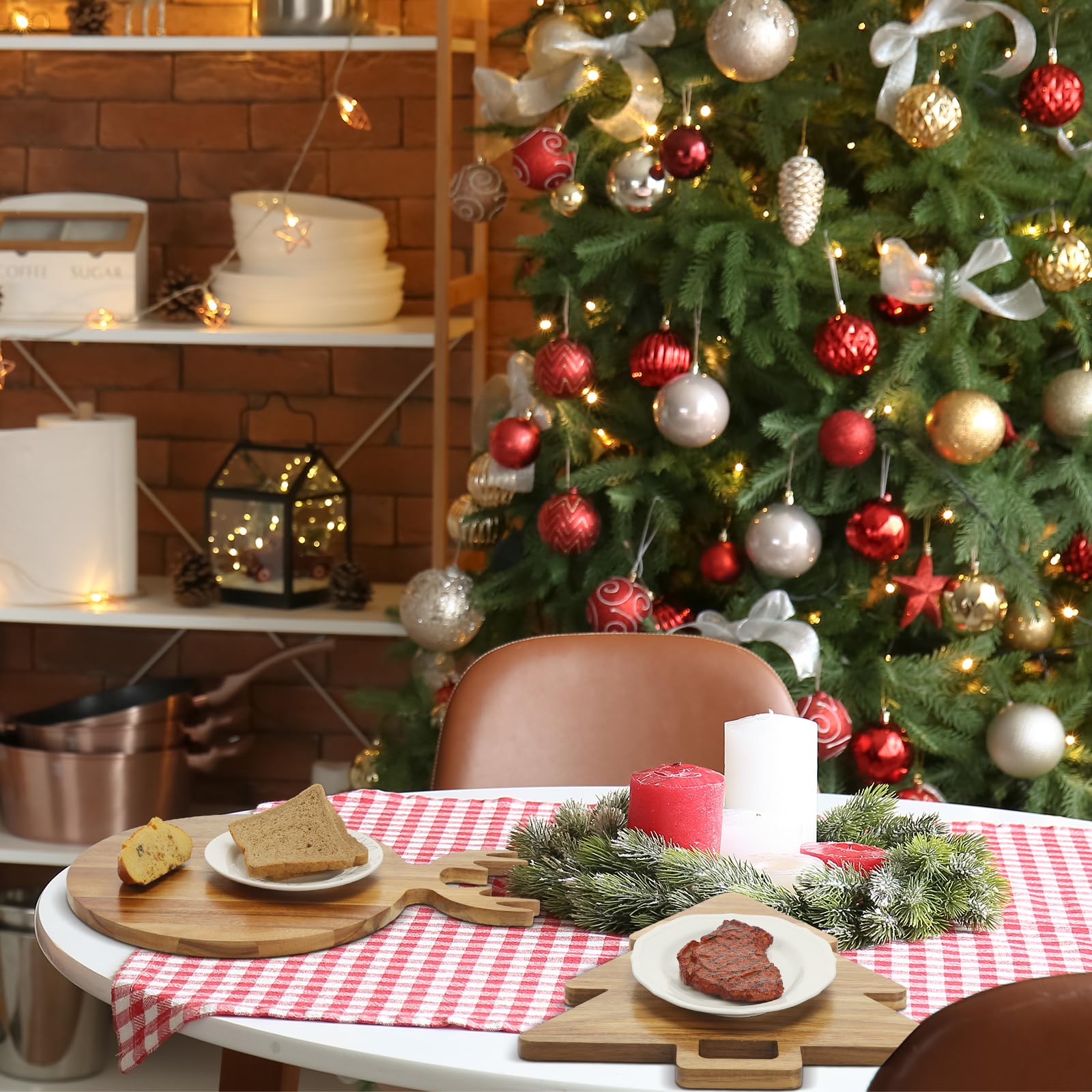 Uiifan regalo navidad tablero de madera, regalo perfecto para fiestas y anfitriones.