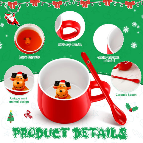 Uiifan tazas navidad 3D con pingüino: sorpresa divertida al beber