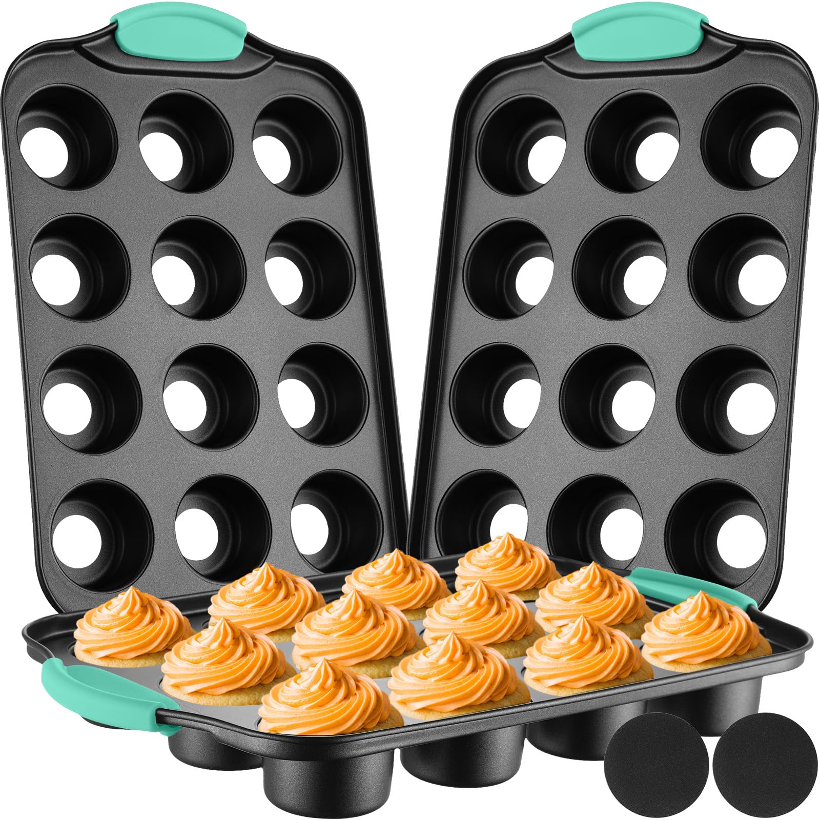 Uiifan: moldes triple pack con fondo desmontable para desmoldar fácilmente.