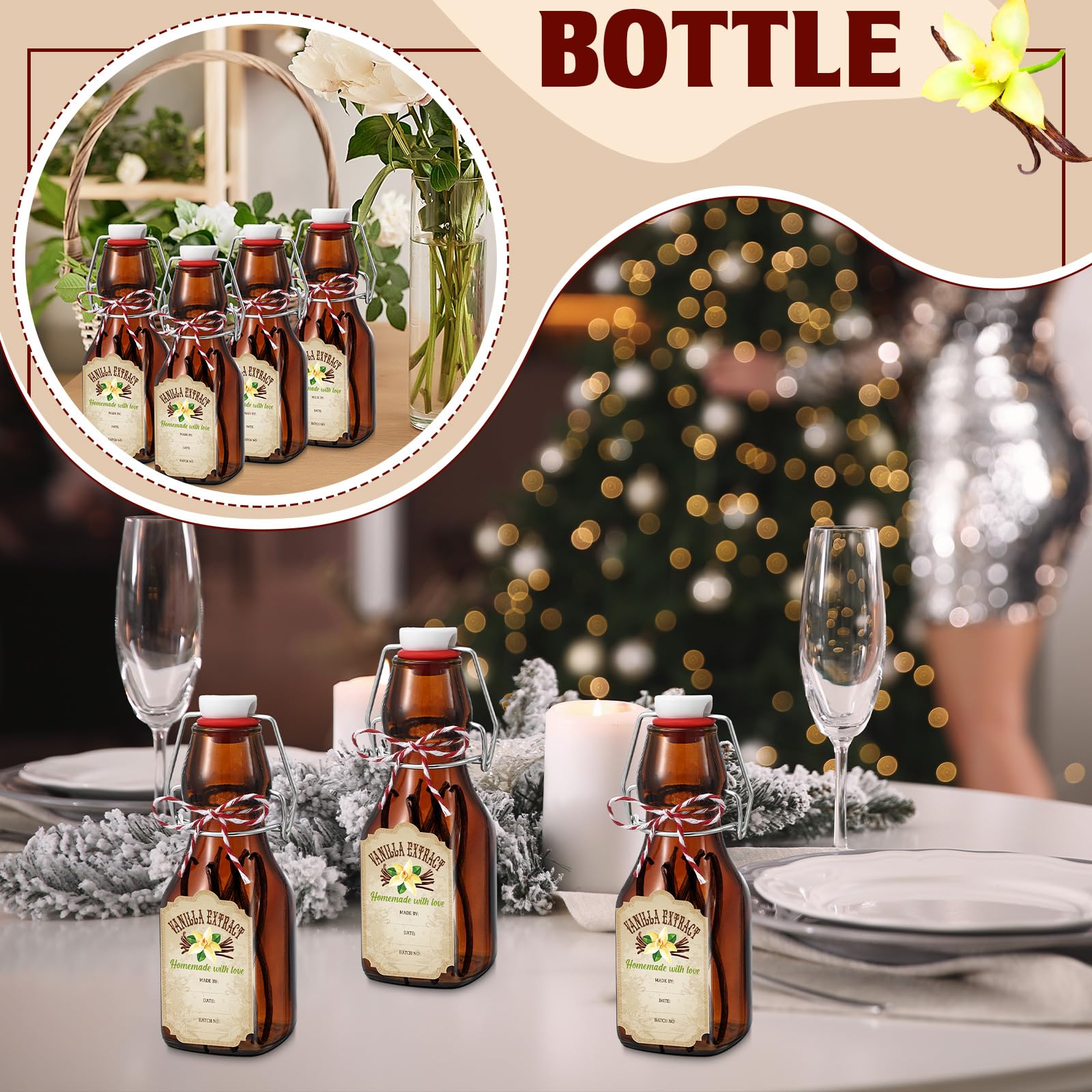 Uso para vainilla extract casero y bebidas artesanales.