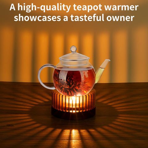 Detalle de la base de madera del calentador UILFHX para mayor estabilidad.