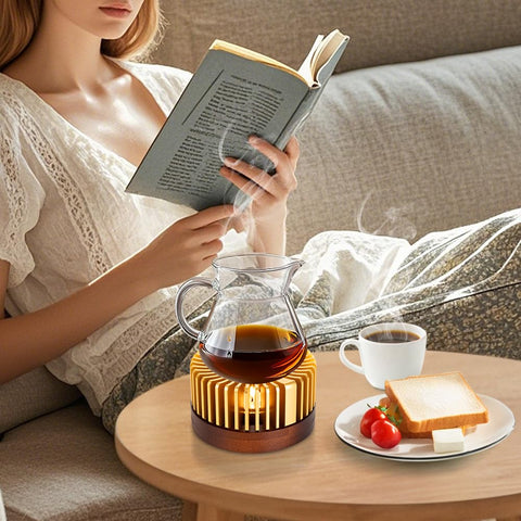 Calentador UILFHX con diseño hueco y ventilado, calor uniforme para bebidas.