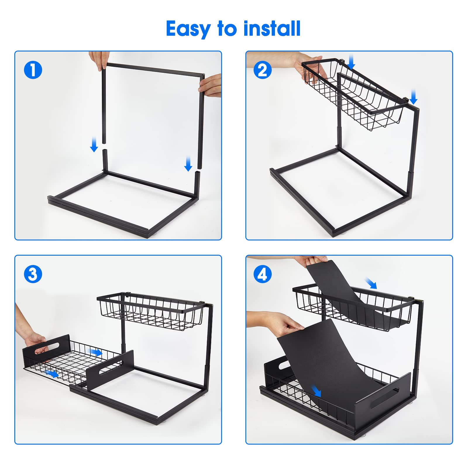 UINOFLE Usos múltiples en cocina, baño y lavandería para ordenar productos.