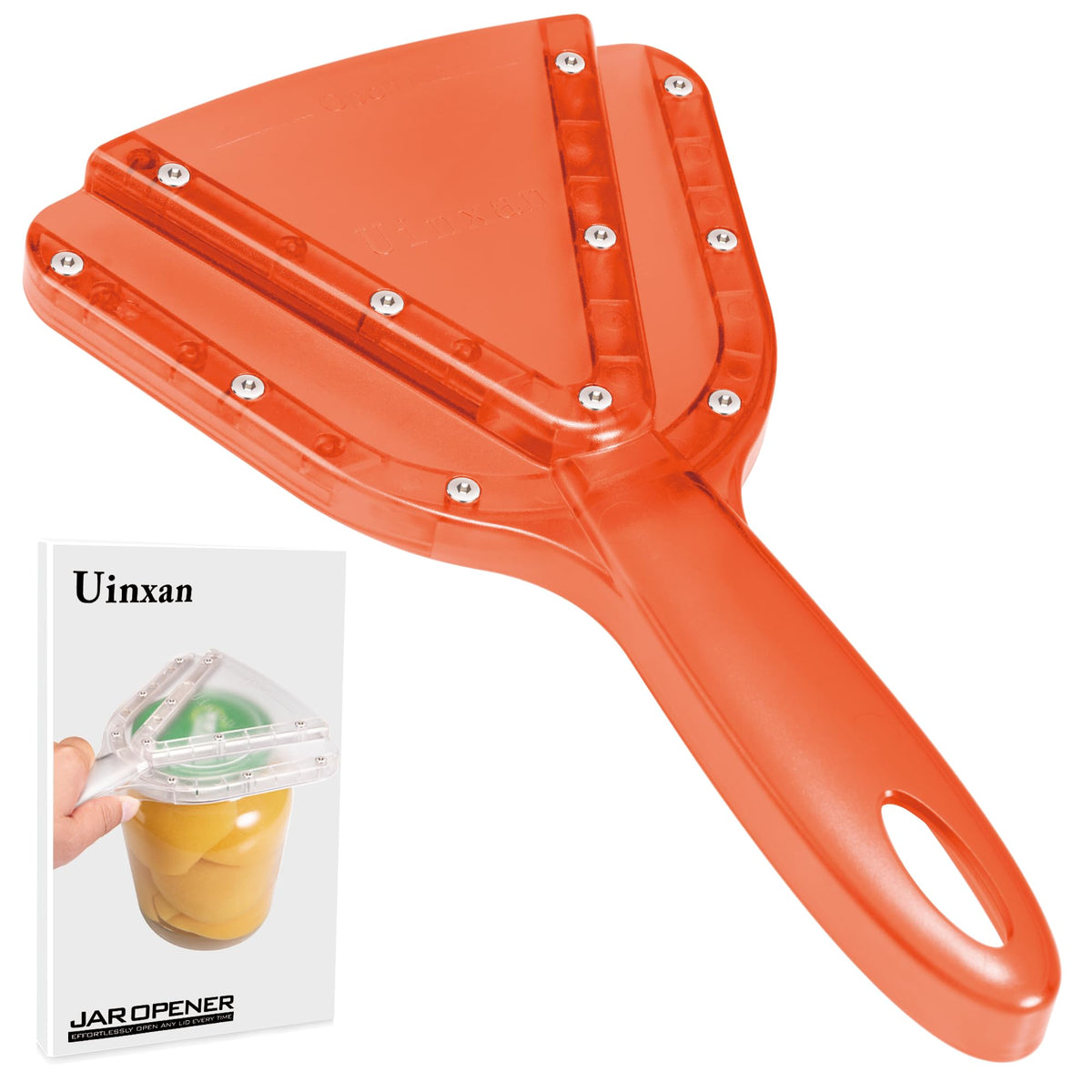 Uinxan abrelatas para frascos con agarre ergonómico facilita abrir frascos con una mano