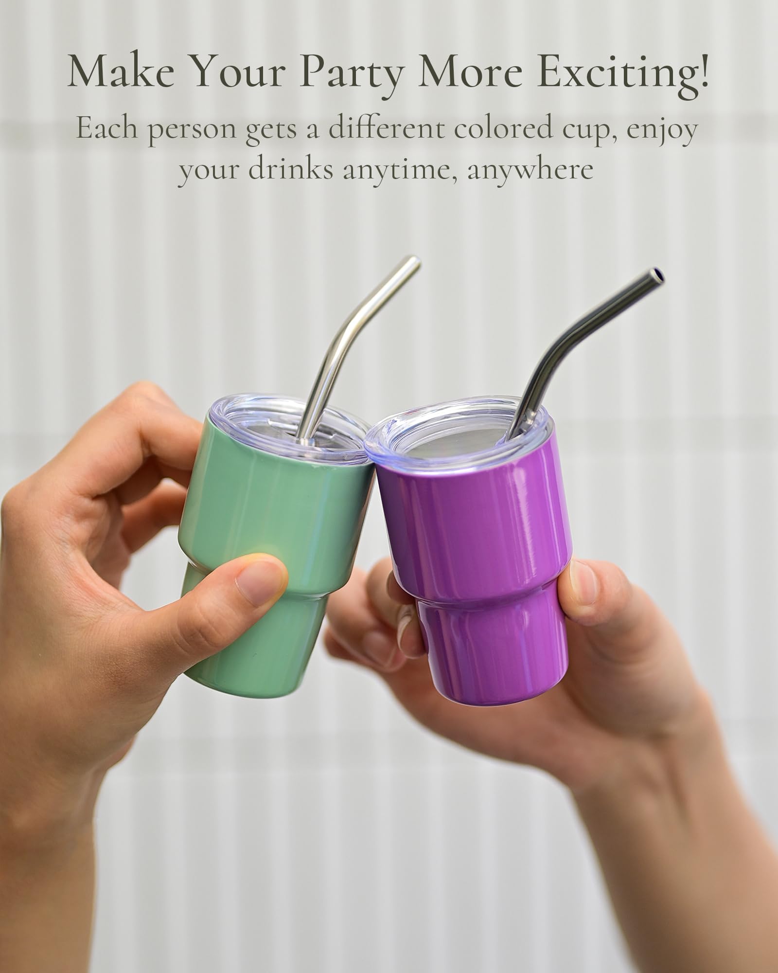 UIRZOTN accesorios con tapa y pajilla para vaso mini