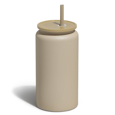 UIRZOTN copa de acero inoxidable 16oz con tapa y pajita para bebidas frías.