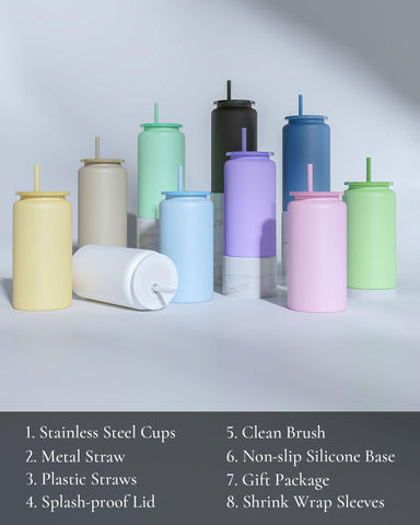 Kit completo UIRZOTN para vasos de acero inoxidable.
