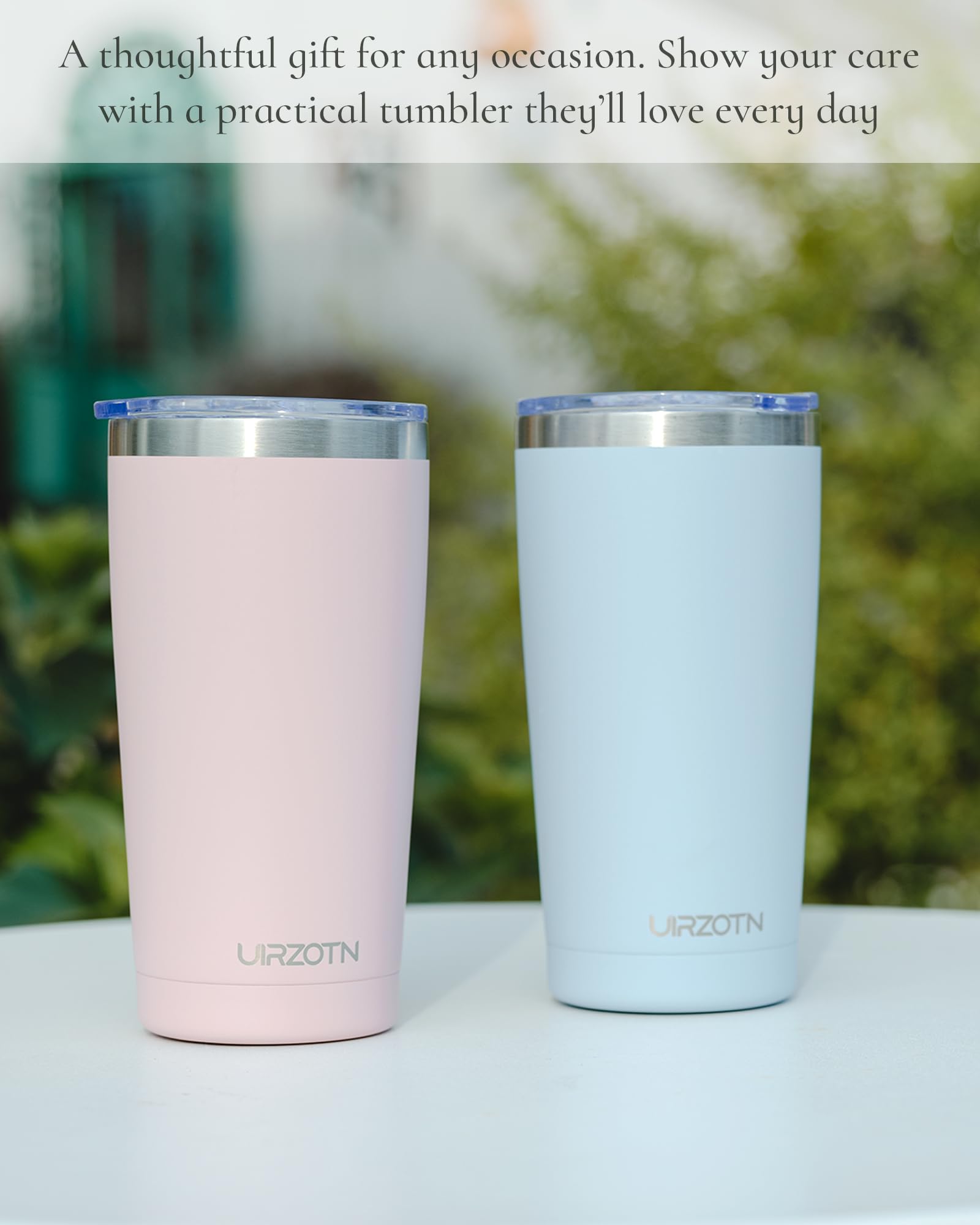 Tumbler ligero de 490 g de UIRZOTN, perfecto para viajes y vida diaria.