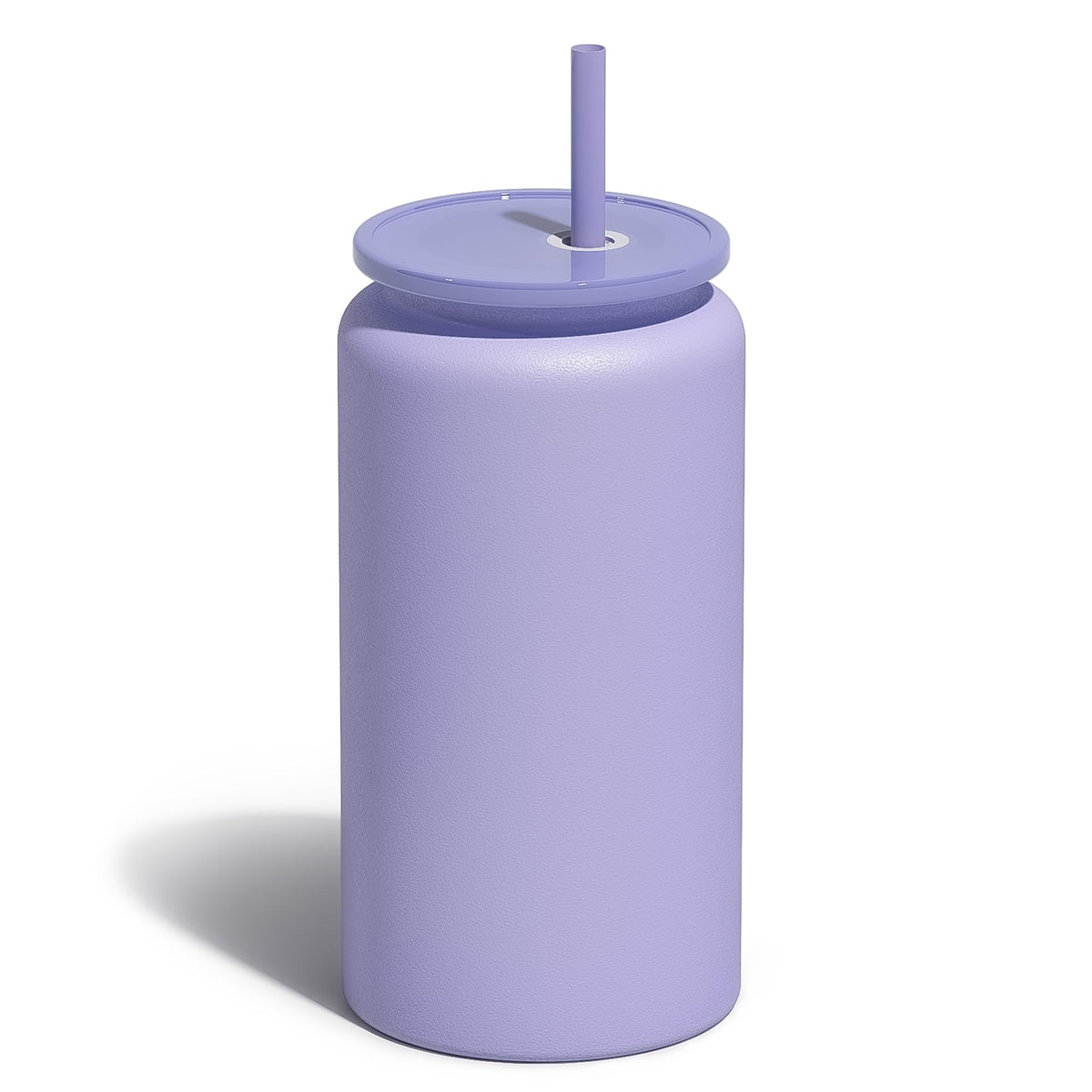 UIRZOTN vaso de acero inoxidable 16 oz con tapa y pajita, ideal para bebidas frías.